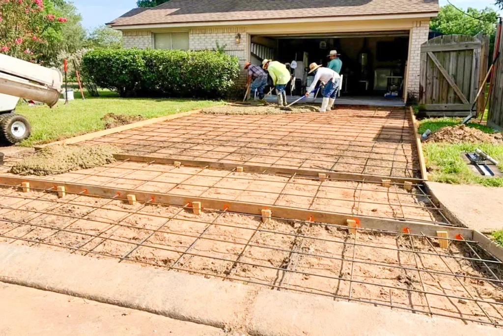 concrete driveway installation pearland tx