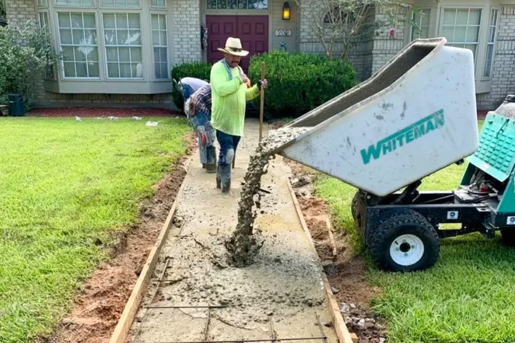 concrete walkway installation Pearland TX