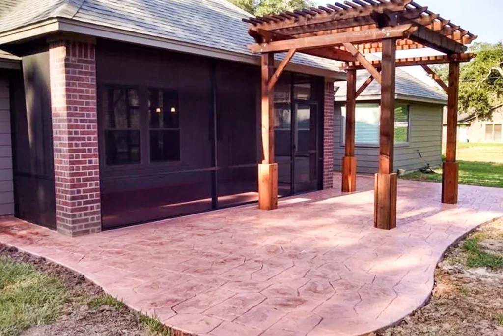 stained concrete patios Pearland TX