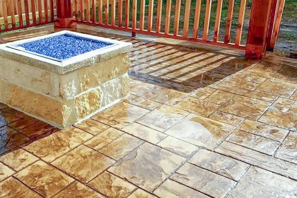 stamped concrete patios Pearland TX